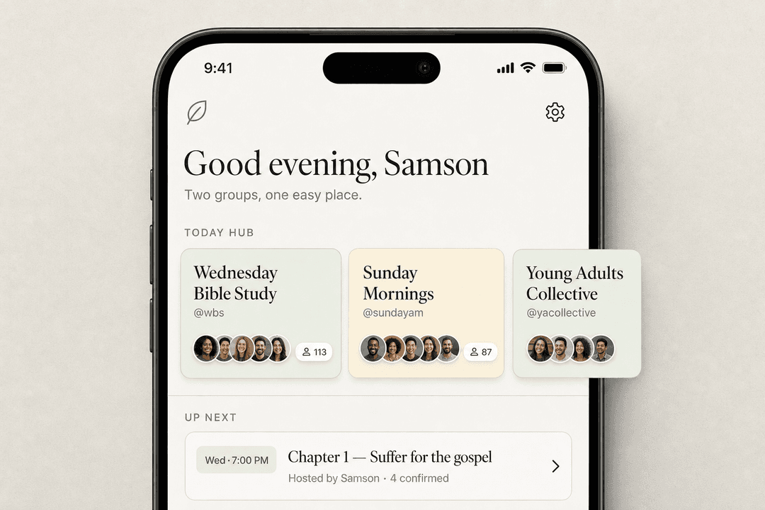 Abide welcome screen - Abide together